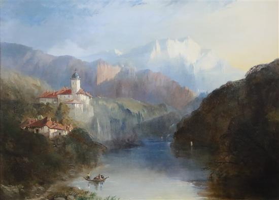 William Rose (19th century) Alpine landscapes 16 x 22in.